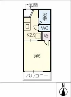ハイツMiLe【2階】の間取り