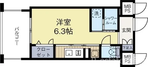 福岡県福岡市中央区春吉2丁目【マンション】の間取り