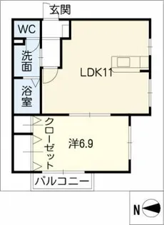 アヴェニュー【2階】の間取り
