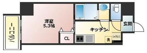 フォーリアライズ昭和南通1【6階】の間取り