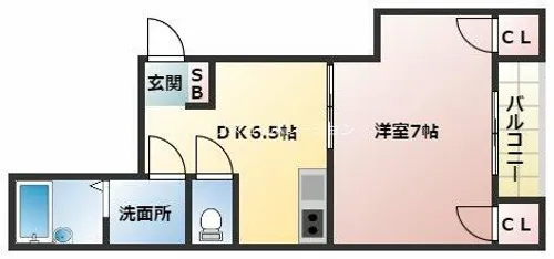 下坂部ベース02【5階】の間取り
