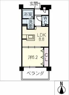 ココドール鳴子【109号室】の間取り