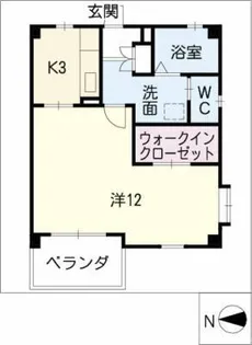 秀乃郷【3階】の間取り