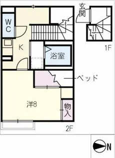 メゾンド東大杉【2階】の間取り