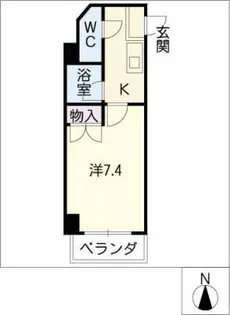 キャッスル桜山【4階】の間取り