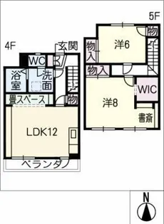シャトー東山【4階】の間取り