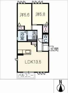 アストラルホワイト【2階】の間取り