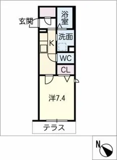 プロヌーブ霞浦【1階】の間取り