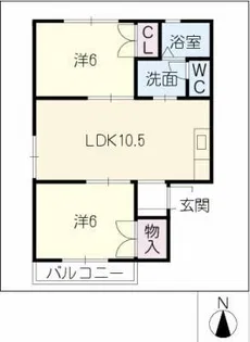 ツイン栄【2階】の間取り
