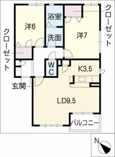 メゾン・ド・ファミール【2階】の間取り