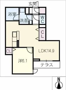 OTTAVO MIHIRO【1階】の間取り