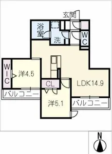 OTTAVO MIHIRO【3階】の間取り