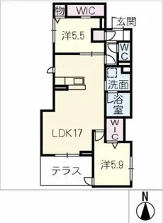 OTTAVO MIHIRO【1階】の間取り