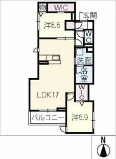 OTTAVO MIHIRO【2階】の間取り