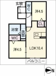 トリシア高前【1階】の間取り