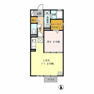 モナリエ青山【2階】の間取り