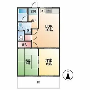 エクセルハイム大池 B棟【2階】の間取り