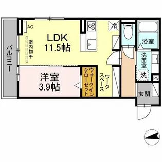 D-square湊町【2階】の間取り
