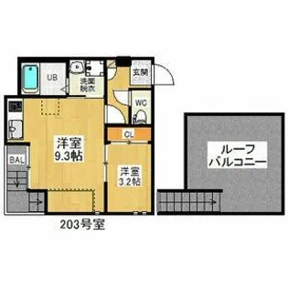 Grandtic Ban【203号室】の間取り
