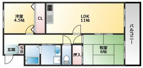 ミレニアムニシムラ【303号室】の間取り