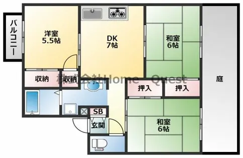 メゾンメルベーユ【102号室】の間取り