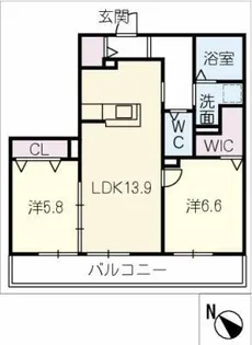 グランデュールメゾンARATA【2階】の間取り