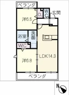 グランデュールメゾンARATA【2階】の間取り