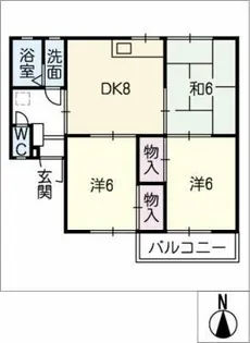 シャルム井上【2階】の間取り