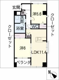 Tiffany【6階】の間取り