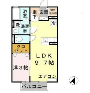 リガトーニ ワン(リガトーニⅠ)【2階】の間取り