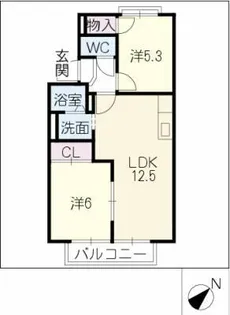 コーポ諄【2階】の間取り