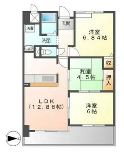 ベーセベージェ西今宿【9階】の間取り