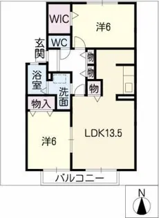 カーサ・コモドA棟【2階】の間取り