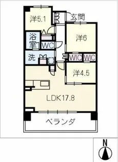 リフローレ豊橋THE MARK 704号室【7階】の間取り