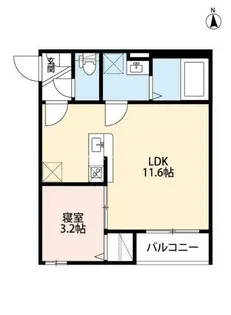 プランドール平安通【2階】の間取り