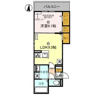 Rejoice紫竹【3階】の間取り