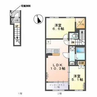 フェリス【2階】の間取り