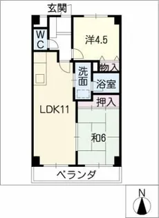 BUILD植田【4階】の間取り