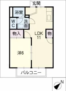 アメニティ柏原【1階】の間取り
