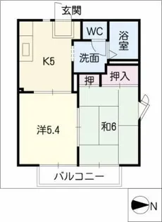 DIAS MIYATA【2階】の間取り