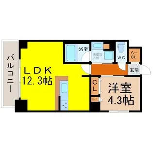 L&Cレジデンス鶴舞公園【9階】の間取り