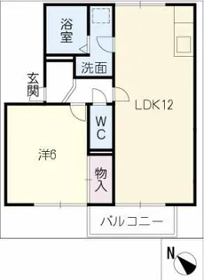 プランドールディス【2階】の間取り