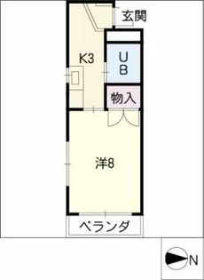 タウンハイツ松原【3階】の間取り