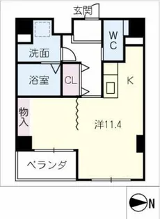 Brick Kakuozan【4階】の間取り