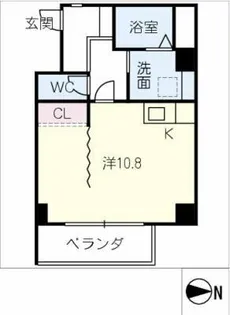 Brick Kakuozan【5階】の間取り