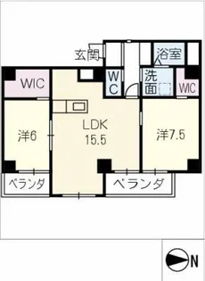 Brick Kakuozan【8階】の間取り