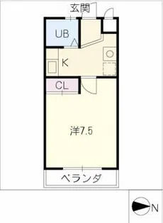 タウンコート岩塚【3階】の間取り