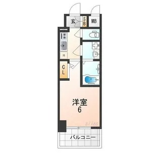 エスリード大阪リブレ【7階】の間取り