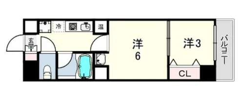 パークモダン伊丹【3階】の間取り