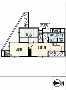 サンメゾン植田【10階】の間取り